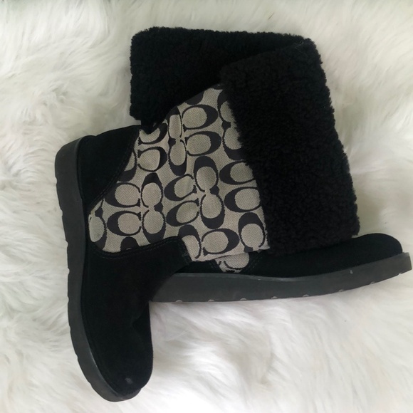 Coach Women's Black Boots Sz 6.5 - Picture 3 of 8